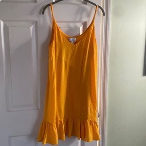 & Other Stories Yellow Ruffle Hem Dress